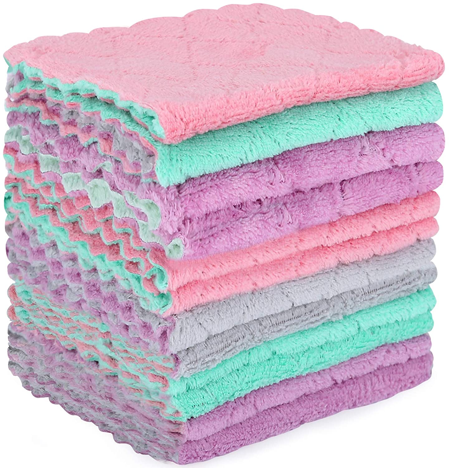  MAVGV Microfiber Cleaning Cloth - 12 Pack Kitchen Towels -  Double-Sided Microfiber Towel Lint Free Highly Absorbent Multi-Purpose Dust  and Dirty Cleaning Supplies for Kitchen Car Cleaning : Health & Household